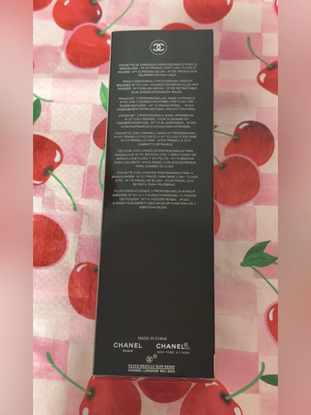🍒 CHANEL Ballerina 111 Brush Set + Miroir Double Facettes Pink 🍒